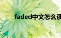 faded中文怎么读（faded的意思）