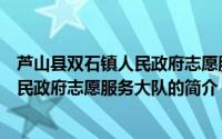 芦山县双石镇人民政府志愿服务大队（关于芦山县双石镇人民政府志愿服务大队的简介）