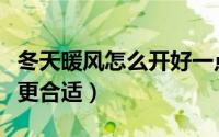 冬天暖风怎么开好一点（冬天汽车暖风如何开更合适）