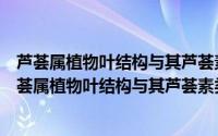 芦荟属植物叶结构与其芦荟素类物质相关性的研究（关于芦荟属植物叶结构与其芦荟素类物质相关性的研究的简介）
