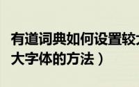 有道词典如何设置较大字体（有道词典设置较大字体的方法）