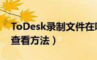 ToDesk录制文件在哪里（ToDesk录制文件查看方法）