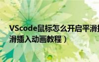 VScode鼠标怎么开启平滑插入动画（VScode鼠标开启平滑插入动画教程）