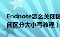 Endnote怎么关闭区分大小写（Endnote关闭区分大小写教程）