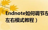 Endnote如何调节左右模式（Endnote调节左右模式教程）