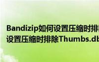 Bandizip如何设置压缩时排除Thumbs.db文件（Bandizip设置压缩时排除Thumbs.db文件教程）