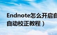 Endnote怎么开启自动校正（Endnote开启自动校正教程）