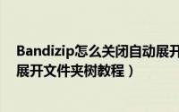 Bandizip怎么关闭自动展开文件夹树（Bandizip关闭自动展开文件夹树教程）