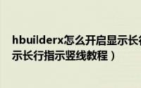 hbuilderx怎么开启显示长行指示竖线（hbuilderx开启显示长行指示竖线教程）