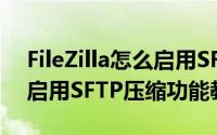 FileZilla怎么启用SFTP压缩功能（FileZilla启用SFTP压缩功能教程）