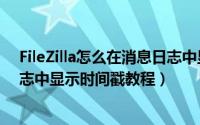 FileZilla怎么在消息日志中显示时间戳（FileZilla在消息日志中显示时间戳教程）