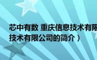 芯中有数 重庆信息技术有限公司（关于芯中有数 重庆信息技术有限公司的简介）