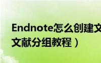 Endnote怎么创建文献分组（Endnote创建文献分组教程）