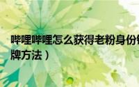 哔哩哔哩怎么获得老粉身份铭牌（哔哩哔哩获得老粉身份铭牌方法）