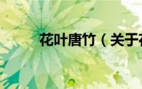 花叶唐竹（关于花叶唐竹的简介）