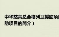 中华慈善总会格列卫援助项目（关于中华慈善总会格列卫援助项目的简介）