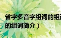 省字多音字组词的组词（关于省字多音字组词的组词简介）