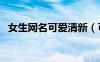 女生网名可爱清新（可爱又小清新的昵称）