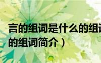 言的组词是什么的组词（关于言的组词是什么的组词简介）