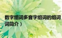 数字组词多音字组词的组词（关于数字组词多音字组词的组词简介）