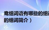 鸯组词语有哪些的组词（关于鸯组词语有哪些的组词简介）