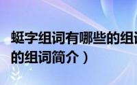 蜓字组词有哪些的组词（关于蜓字组词有哪些的组词简介）