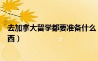 去加拿大留学都要准备什么（去加拿大留学需要准备什么东西）