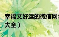 幸福又好运的微信网名（带来好运的微信名字大全）