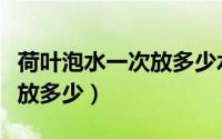 荷叶泡水一次放多少水喝（干荷叶泡水喝每次放多少）