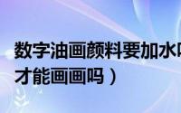 数字油画颜料要加水吗（数字油画颜料要加水才能画画吗）