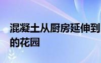 混凝土从厨房延伸到StudioGil伦敦房屋扩建的花园