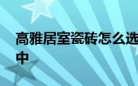 高雅居室瓷砖怎么选 把极高雅的城市带进家中