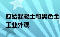 原始混凝土和黑色金属使Tectum的房屋具有工业外观