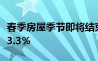 春季房屋季节即将结束每周抵押贷款申请下降3.3％