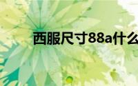 西服尺寸88a什么意思（西服尺寸）