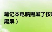 笔记本电脑黑屏了按哪个键恢复（笔记本电脑黑屏）