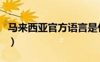 马来西亚官方语言是什么（马来西亚官方语言）