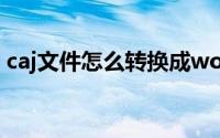 caj文件怎么转换成word文档（caj viewer）