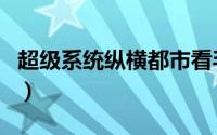 超级系统纵横都市看毛线（超级系统纵横都市）