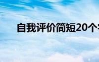 自我评价简短20个字（自我评价简短）