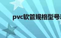 pvc软管规格型号表（pvc软管规格）