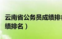 云南省公务员成绩排名查询（云南省公务员成绩排名）