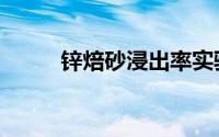 锌焙砂浸出率实验报告（锌焙砂）