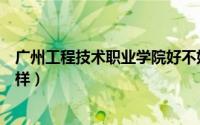 广州工程技术职业学院好不好（广州工程技术职业学院怎么样）