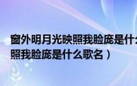 窗外明月光映照我脸庞是什么歌名什么意思（窗外明月光映照我脸庞是什么歌名）