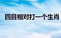 四目相对打一个生肖（四目相对打一生肖）