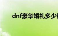 dnf豪华婚礼多少钱（dnf豪华婚礼）