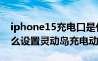 iphone15充电口是什么接口（iphone15怎么设置灵动岛充电动画