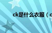 ck是什么衣服（ckt恤是什么面料）