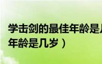 学击剑的最佳年龄是几岁左右（学击剑的最佳年龄是几岁）